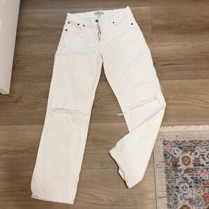 Abercrombie and Fitch, the baggy, low rise pants